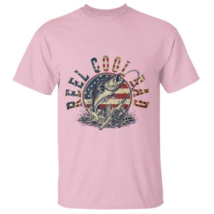 Reel Cool Dad Graphic T Shirt 4th Of July Fishing Patriotic Dad TS12 Light Pink Print Your Wear