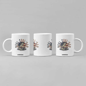 Reel Cool Dad Graphic Coffee Mug 4th Of July Fishing Patriotic Dad TS12 Print Your Wear