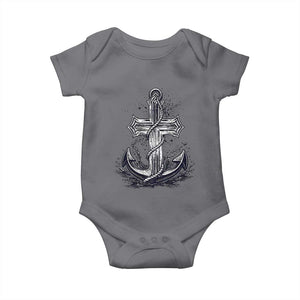 Faith Family Fishing Jesus Cross Anchor Baby Onesie Funny Christian Fisherman TS12 Charcoal Print Your Wear
