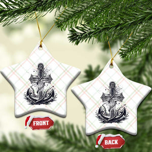 Faith Family Fishing Jesus Cross Anchor Ceramic Ornament Funny Christian Fisherman TS12 Print Your Wear