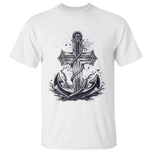 Faith Family Fishing Jesus Cross Anchor T Shirt Funny Christian Fisherman TS12 White Print Your Wear