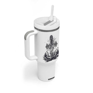 Faith Family Fishing Jesus Cross Anchor Tumbler With Handle Funny Christian Fisherman TS12 Print Your Wear