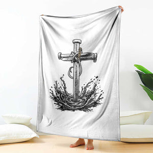 Faith Family Fishing Throw Blanket Christian Jesus Cross Fathers Day Gift