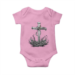 Faith Family Fishing Baby Onesie Christian Jesus Cross Fathers Day Gift TS12 Light Pink Print Your Wear