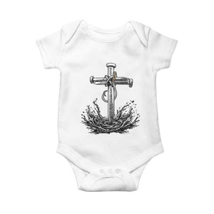 Faith Family Fishing Baby Onesie Christian Jesus Cross Fathers Day Gift TS12 White Print Your Wear