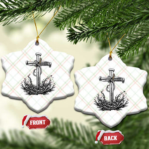 Faith Family Fishing Ceramic Ornament Christian Jesus Cross Fathers Day Gift TS12 Print Your Wear