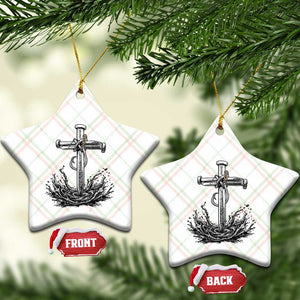 Faith Family Fishing Ceramic Ornament Christian Jesus Cross Fathers Day Gift TS12 Print Your Wear