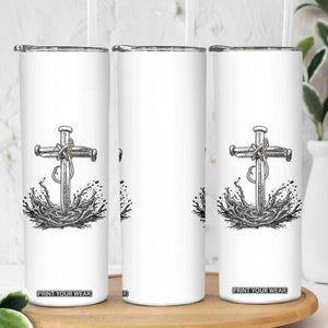 Faith Family Fishing Skinny Tumbler Christian Jesus Cross Fathers Day Gift TS12 Print Your Wear