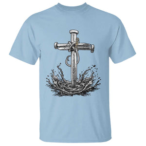 Faith Family Fishing T Shirt Christian Jesus Cross Fathers Day Gift TS12 Light Blue Print Your Wear