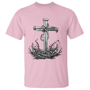 Faith Family Fishing T Shirt Christian Jesus Cross Fathers Day Gift TS12 Light Pink Print Your Wear