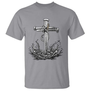 Faith Family Fishing T Shirt Christian Jesus Cross Fathers Day Gift TS12 Sport Gray Print Your Wear