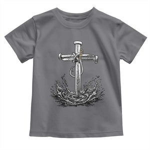 Faith Family Fishing Toddler T Shirt Christian Jesus Cross Fathers Day Gift TS12 Charcoal Print Your Wear