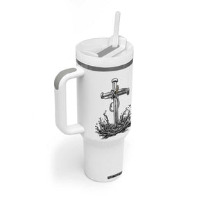 Faith Family Fishing Tumbler With Handle Christian Jesus Cross Fathers Day Gift TS12 Print Your Wear