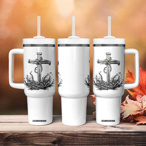 Faith Family Fishing Tumbler With Handle Christian Jesus Cross Fathers Day Gift TS12 Print Your Wear
