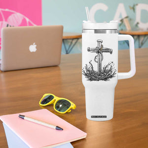 Faith Family Fishing Tumbler With Handle Christian Jesus Cross Fathers Day Gift TS12 Print Your Wear