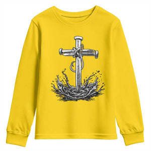 Faith Family Fishing Youth Sweatshirt Christian Jesus Cross Fathers Day Gift TS12 Daisy Print Your Wear