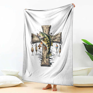 Camo Jesus Cross Fishing Throw Blanket Faith Family Fishing Fathers Day TS12 Print Your Wear