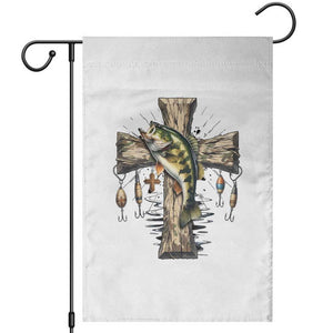 Camo Jesus Cross Fishing Garden Flag Faith Family Fishing Fathers Day TS12 White Print Your Wear