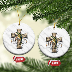 Camo Jesus Cross Fishing Ceramic Ornament Faith Family Fishing Fathers Day TS12 1pc White Marble Print Your Wear