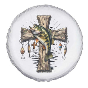 Camo Jesus Cross Fishing Spare Tire Cover Faith Family Fishing Fathers Day TS12 Print Your Wear