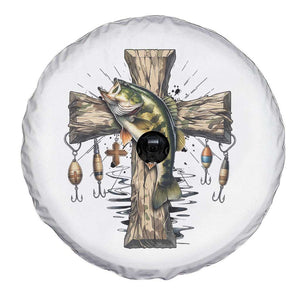 Camo Jesus Cross Fishing Spare Tire Cover Faith Family Fishing Fathers Day TS12 Print Your Wear