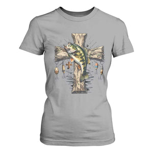 Camo Jesus Cross Fishing T Shirt For Women Faith Family Fishing Fathers Day TS12 Sport Gray Print Your Wear