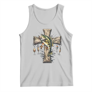 Camo Jesus Cross Fishing Tank Top Faith Family Fishing Fathers Day TS12 Ash Print Your Wear