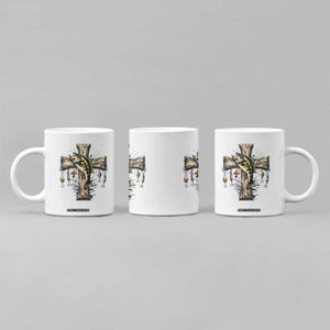 Camo Jesus Cross Fishing Coffee Mug Faith Family Fishing Fathers Day TS12 Print Your Wear