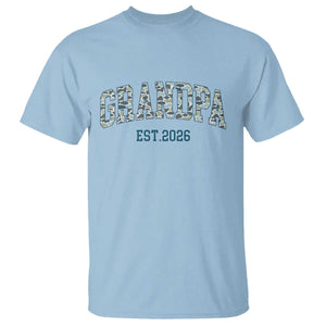 Promoted To Grandpa Est 2026 T Shirt Camo Fishing New Grandpa Gift TS12 Light Blue Print Your Wear