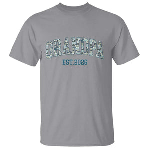 Promoted To Grandpa Est 2026 T Shirt Camo Fishing New Grandpa Gift TS12 Sport Gray Print Your Wear