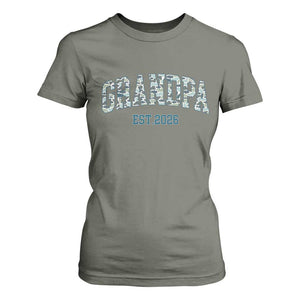 Promoted To Grandpa Est 2026 T Shirt For Women Camo Fishing New Grandpa Gift TS12 Military Green Print Your Wear