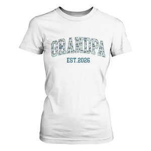 Promoted To Grandpa Est 2026 T Shirt For Women Camo Fishing New Grandpa Gift TS12 White Print Your Wear