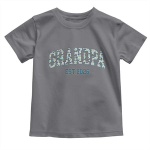Promoted To Grandpa Est 2026 Toddler T Shirt Camo Fishing New Grandpa Gift TS12 Charcoal Print Your Wear