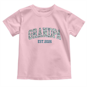 Promoted To Grandpa Est 2026 Toddler T Shirt Camo Fishing New Grandpa Gift TS12 Light Pink Print Your Wear