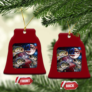 Patriotic Bass Fishing Moon Ceramic Ornament 4th Of July Fisherman Gift TS12 Print Your Wear
