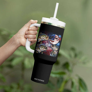 Patriotic Bass Fishing Moon Tumbler With Handle 4th Of July Fisherman Gift TS12 Print Your Wear