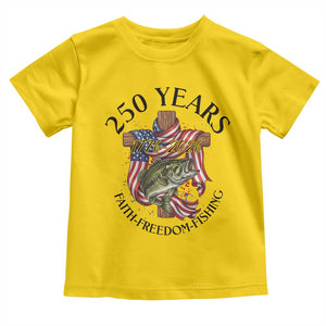 Faith Freedom Fishing Toddler T Shirt 250 Years Of Christian Fish Hunting TS12 Daisy Print Your Wear