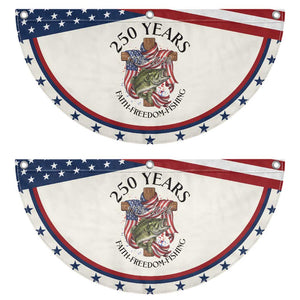 Faith Freedom Fishing Patriotic Fan Flag 250 Years Of Christian Fish Hunting TS12 2pcs pack Classic Beige Print Your Wear