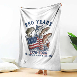 Freedom And Fishing Throw Blanket Patriotic American Flag Fisherman Gift TS12 Print Your Wear