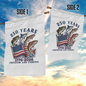 Freedom And Fishing Garden Flag Patriotic American Flag Fisherman Gift TS12 Print Your Wear