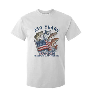Freedom And Fishing T Shirt For Kid Patriotic American Flag Fisherman Gift TS12 White Print Your Wear
