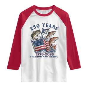 Freedom And Fishing Raglan Shirt Patriotic American Flag Fisherman Gift TS12 White Red Print Your Wear