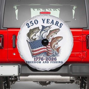 Freedom And Fishing Spare Tire Cover Patriotic American Flag Fisherman Gift TS12 White Print Your Wear