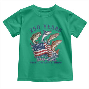Freedom And Fishing Toddler T Shirt Patriotic American Flag Fisherman Gift TS12 Irish Green Print Your Wear