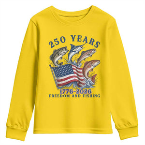 Freedom And Fishing Youth Sweatshirt Patriotic American Flag Fisherman Gift TS12 Daisy Print Your Wear