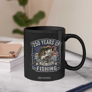 Vintage 250 Years Of Fishing Coffee Mug Patriotic Angler TS12 Print Your Wear