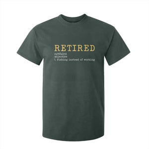 Retired Definition Fishing T Shirt For Kid Funny Retirement Fisherman Gift TS12 Dark Forest Green Print Your Wear