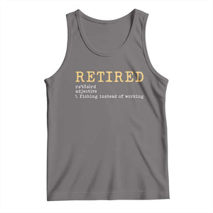 Retired Definition Fishing Tank Top Funny Retirement Fisherman Gift TS12 Deep Heather Print Your Wear