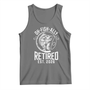 Officially Retired Est 2026 Fishing Tank Top Funny Fishing Retirement Gift TS12 Black Heather Print Your Wear