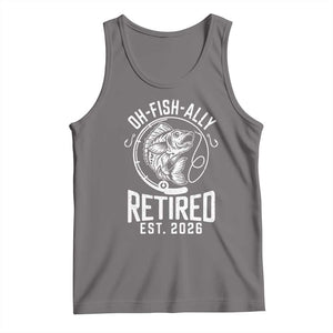 Officially Retired Est 2026 Fishing Tank Top Funny Fishing Retirement Gift TS12 Deep Heather Print Your Wear